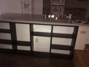 Kitchen Island and Shelves
